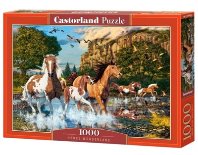 PUZZLE 1000 elementów KOŃSKA ROZRYWKA KONIE GALOP WODA HORSE WONDERLAND