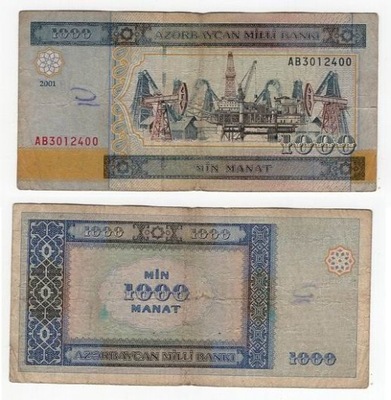 AZERBEJDŻAN 2001 1000 MANAT