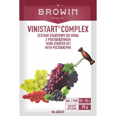 Vinistart Complex zestaw startowy do wina, 20 g BROWIN