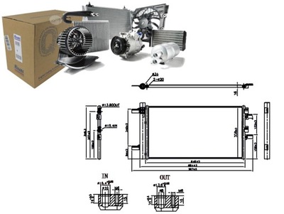 КОНДЕНСАТОР КОНДИЦІОНЕРА BMW 2 F45 X1 F48 X2 F39 МІНІ COUNTRYMAN F60