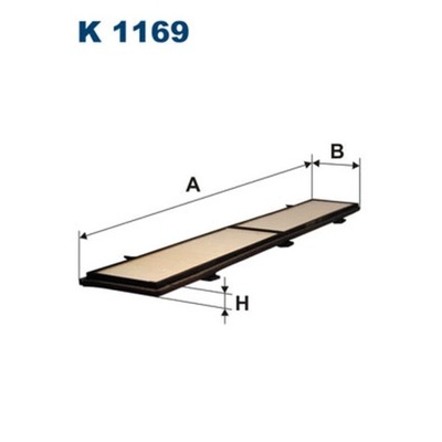 FILTR, VENTILATION PRZESTRZENI PASAZERSKIEJ FILTRON K 1169  