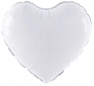 Balon Foliowy Serce Białe 45 cm