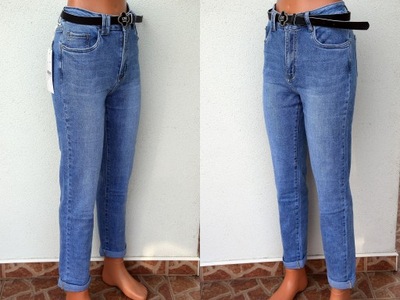 SPODNIE JEANS RURKI WYSOKI STAN VERSION R 36