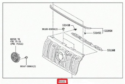 Org!! решётка впуск решётка радиатора решётка радиатора toyota land cruiser 2017- фото №1