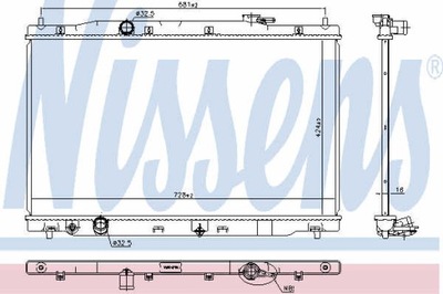 РАДИАТОР ВОДЫ NISSENS 606444