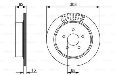 ДИСКИ ТОРМОЗНЫЕ ТОРМОЗНЫЕ ЗАД BOSCH 0 986 479 606