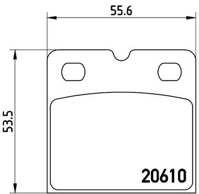 P 02 001/BRE PADS BRAKE REAR  