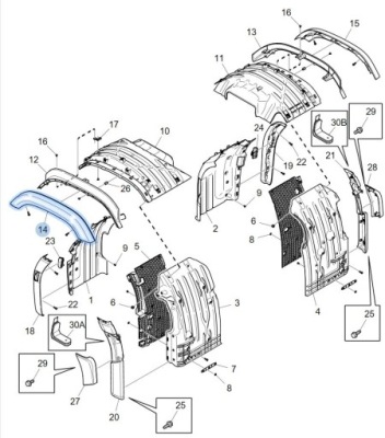 Подкрылок крыло накладка крыла верхний левая scania r s ngs 2297993 b-b фото №1