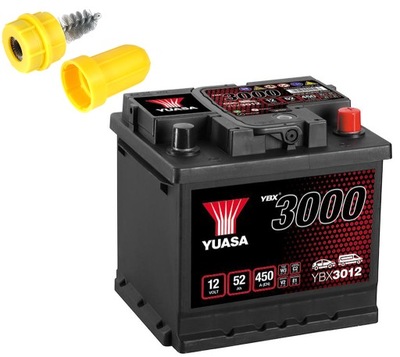 BATERÍA YUASA YBX3012 52AH 450A+ ESCOBILLA METAL GRATIS!  