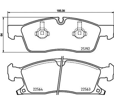 Brembo гальмівні колодки гальмівні jeep grand cherokee iv фото №1