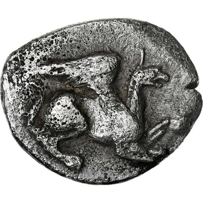 Troja, Obol, ca. 480-440 BC, Assos, Srebro, AU(50-