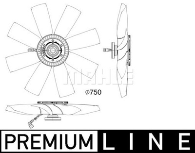 VENTILADOR CHLODZENIE DEL MOTOR BEHR *** PREMIUM MAHLE CFF 505 000P  