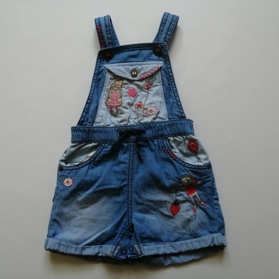 NEXT ogrodniczki jeans BUNNY tez do rajstop r. 86