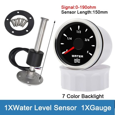 52MM WATER LEVEL GAUGE WITH 100-500MM WATER LEVEL СЕНСОР 0-190 OHM S~84141