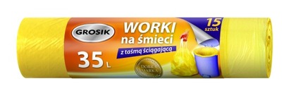 Worki na śmieci Grosik z taśmą 35L 15szt.