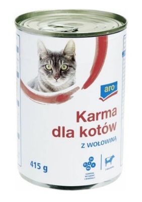 KARMA MOKRA DLA KOTÓW Z WOŁOWINĄ 415 g