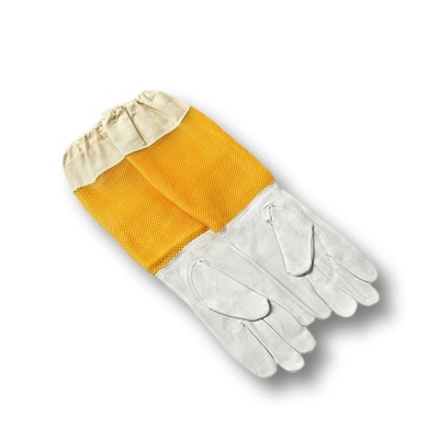 Rękawice z wentylowanym rękawem skórzane XL