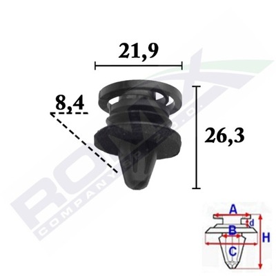 SPAUSTELIS TVIRTINIMO APMUŠALAI DURYS VW FOX X10SZT 