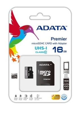 Karta ADATA microSDHC 16GB Premier 80MB/s V10