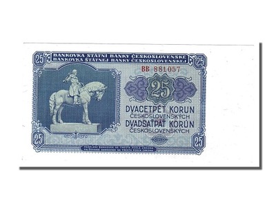 Banknot, Czechosłowacja, 25 Korun, 1953, UNC(65-70