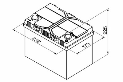 BOSCH АККУМУЛЯТОР BOSCH 12V 60AH 540A S4 P + 1 232X173X225 B00