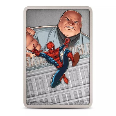 Sztabko moneta Kingpin Spider Man Villains 1 uncja srebra 2024 PRÓBA 999