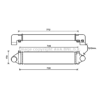 РАДІАТОР ПОВІТРЯ DOŁADOWUJĄCEGO AVA QUALITY COOLING AUA4219