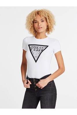 GUESS T-SHIRT DAMSKI LOGO CYRKONIE XS 1A1G6_C*