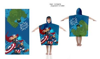 Ręcznik z kapturem Poncho Ponczo 55x110 Avengers