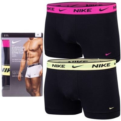 NIKE BOKSERKI MĘSKIE MAJTKI TRUNK 2PK CZARNE r.L