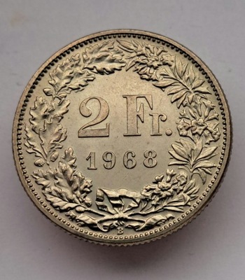 Szwajcaria 2 franki, 1968r. BCM