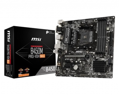 Płyta główna MSI B450M PRO-VDH MAX (AM4; 4x DDR4 D