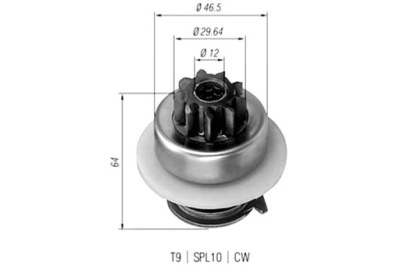 Шестерня, стартер magneti marelli 940113020074 фото №1