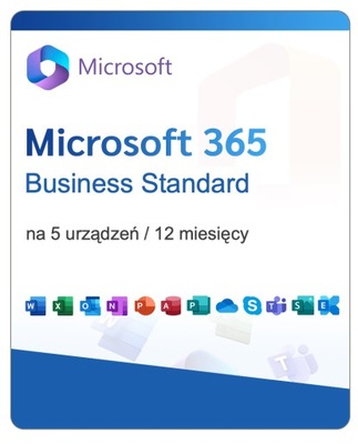 Microsoft Office 365 Business Standard 5 PC | 1 ROK | BOX