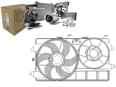 Вентилятор радіатора з корпус ford tourneo conn фото №1