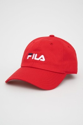 Fila czapka kolor czerwony z aplikacją FCU0018.D