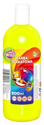 FARBY PLAKATOWE FLUO W BUTELCE 500ML ŻÓŁTA