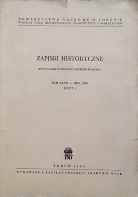 ZAPISKI HISTORYCZNE 3 / 1962