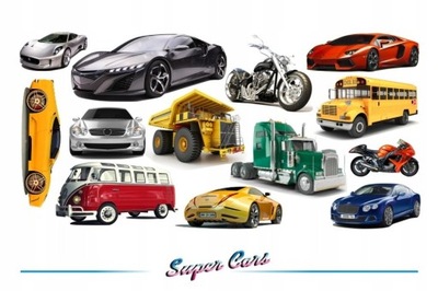 Naklejki na ścianę auta samochody - Super Cars 7