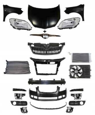 Skoda fabia 2 ii 5j 2007-2010 kompletny перед pas фото №1