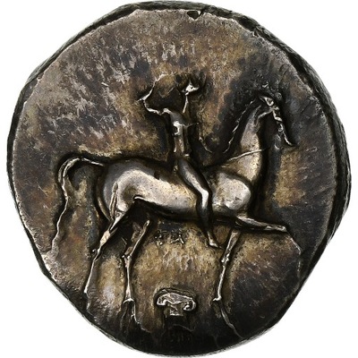 Calabria, Nomos, ca. 332-302 BC, Tarentum, Srebro,