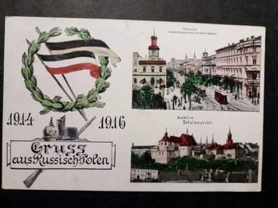 WARSZAWA - LUBLIN Gruss Russisch Polen 1914 - 1916