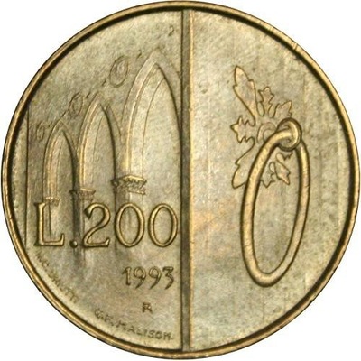 SAN MARINO 200 lirów 1993