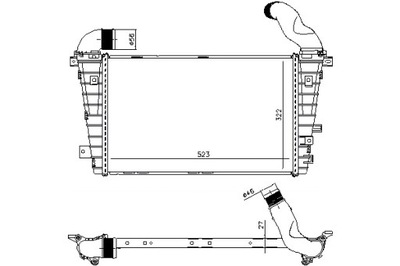 NISSENS ИНТЕРКУЛЕР РАДИАТОР ВОЗДУХА DOLOTOWEGO OPEL ZAFIRA B