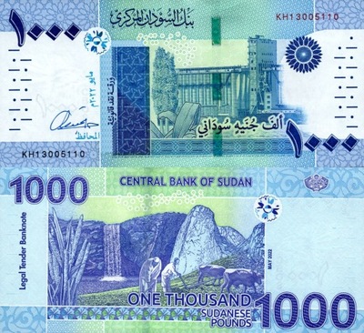 # SUDAN - 1000 FUNTÓW - 2022 - P-NEW - UNC