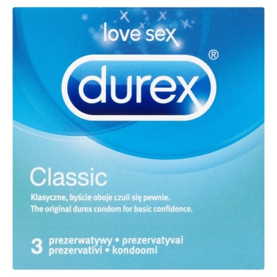 Durex CLASSIC Prezerwatywy 3 szt.