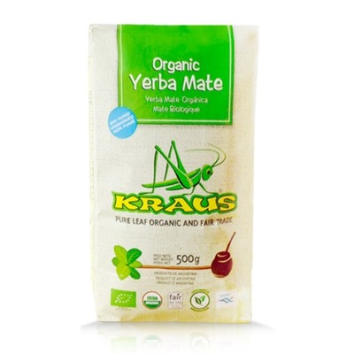 Yerba Mate KRAUS PURE LEAF ORGANIC 500g sin palo