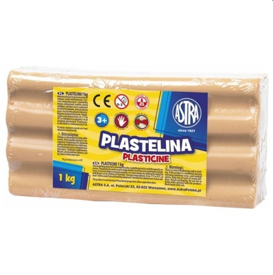 PLASTELINA szkolna dla dzieci Astra 1 kg cielista