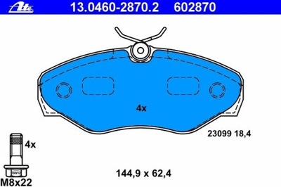 ZAPATAS PARTE DELANTERA NISSAN PRIMASTAR,TRAFIC, VIVARO 2001-  