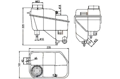 TANK FLUID RADIATOR HELLA 2115000049 A 123  